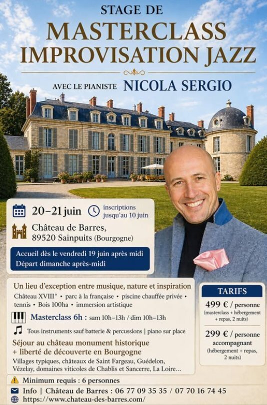 nicolas sergio masterclass chateau des barres